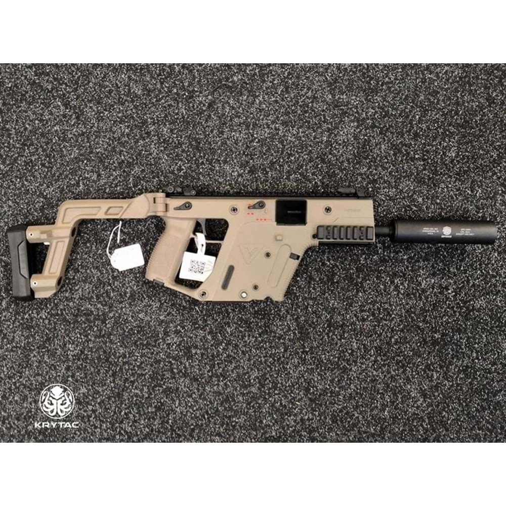 KRYTAC Kriss Vector SMG Mock Susturuculu AEG Airsoft Tüfek - TAN