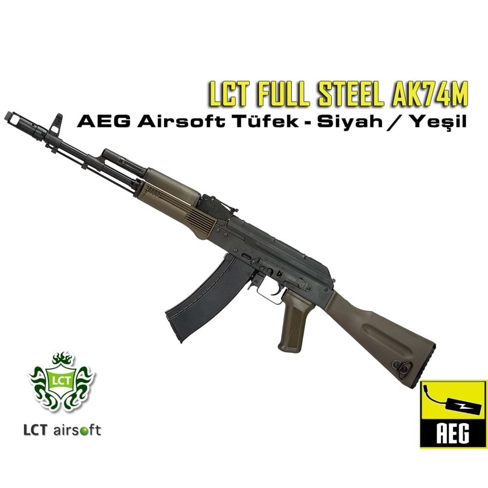 LCT AK74M AIRSOFT AEG TÜFEK - OLIVE FULL STEEL