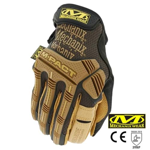 Mechanix Wear® M-Pact Durahide Leather Deri Eldiven (Siyah/Kahve) LMP-75