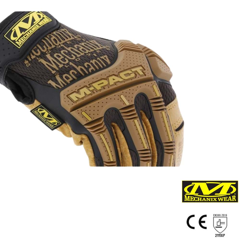 Mechanix Wear® M-Pact Durahide Leather Deri Eldiven (Siyah/Kahve) LMP-75