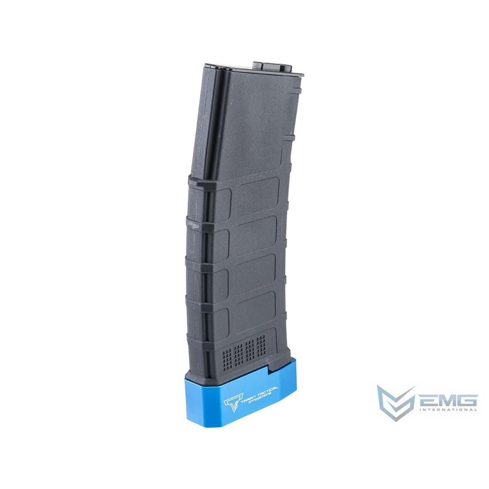 EMG TTI Lisanslı M4/M16 Serisi Airsoft AEG Tüfekler için 220BB Mid-Cap Şarjör, Extended Blue Baseplate