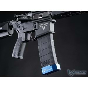EMG TTI Lisanslı M4/M16 Serisi Airsoft AEG Tüfekler için 220BB Mid-Cap Şarjör, Extended Blue Baseplate