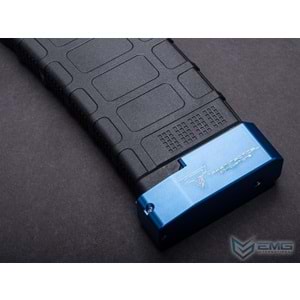 EMG TTI Lisanslı M4/M16 Serisi Airsoft AEG Tüfekler için 220BB Mid-Cap Şarjör, Extended Blue Baseplate