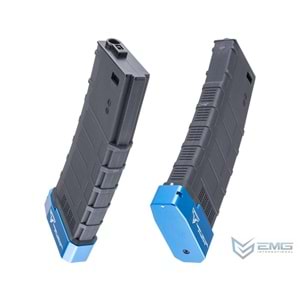 EMG TTI Lisanslı M4/M16 Serisi Airsoft AEG Tüfekler için 220BB Mid-Cap Şarjör, Extended Blue Baseplate