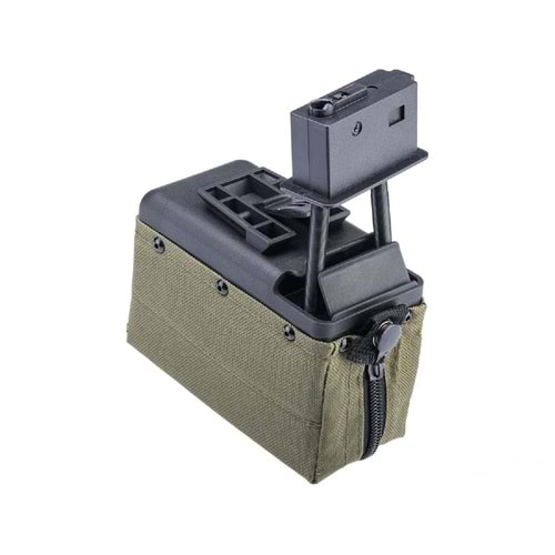 A&K 1500 BB Box Magazine with Upgraded High Strength Motor for Airsoft M249 Series AEG