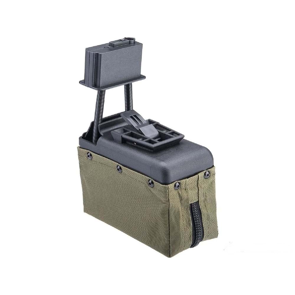 A&K 1500 BB Box Magazine with Upgraded High Strength Motor for Airsoft M249 Series AEG