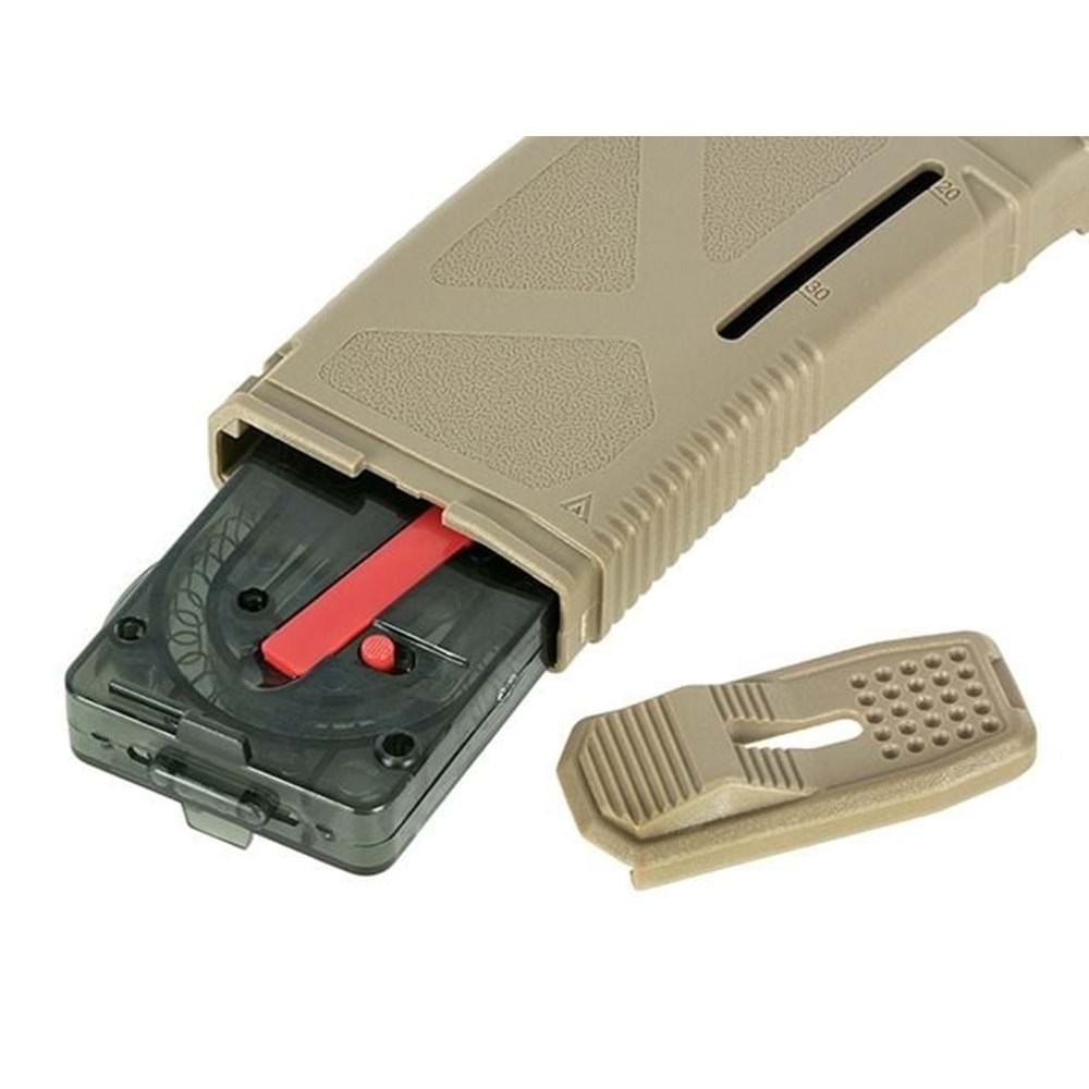 ARCTURUS AR M4/M16 30/130BB Ayarlı TAN Renk Kapasite Göstergeli Polimer Airsoft Şarjör