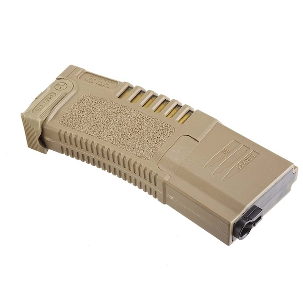 ARES AMOEBA HIGHCAP 300BB 5.56 REALISTIC AEG MAGAZINE ŞARJÖR - TAN