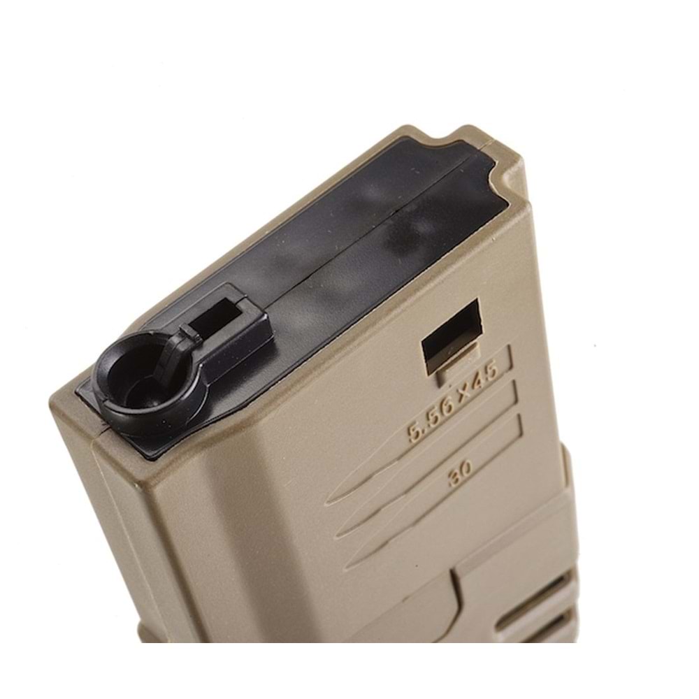 ARES AMOEBA HIGHCAP 300BB 5.56 REALISTIC AEG MAGAZINE ŞARJÖR - TAN