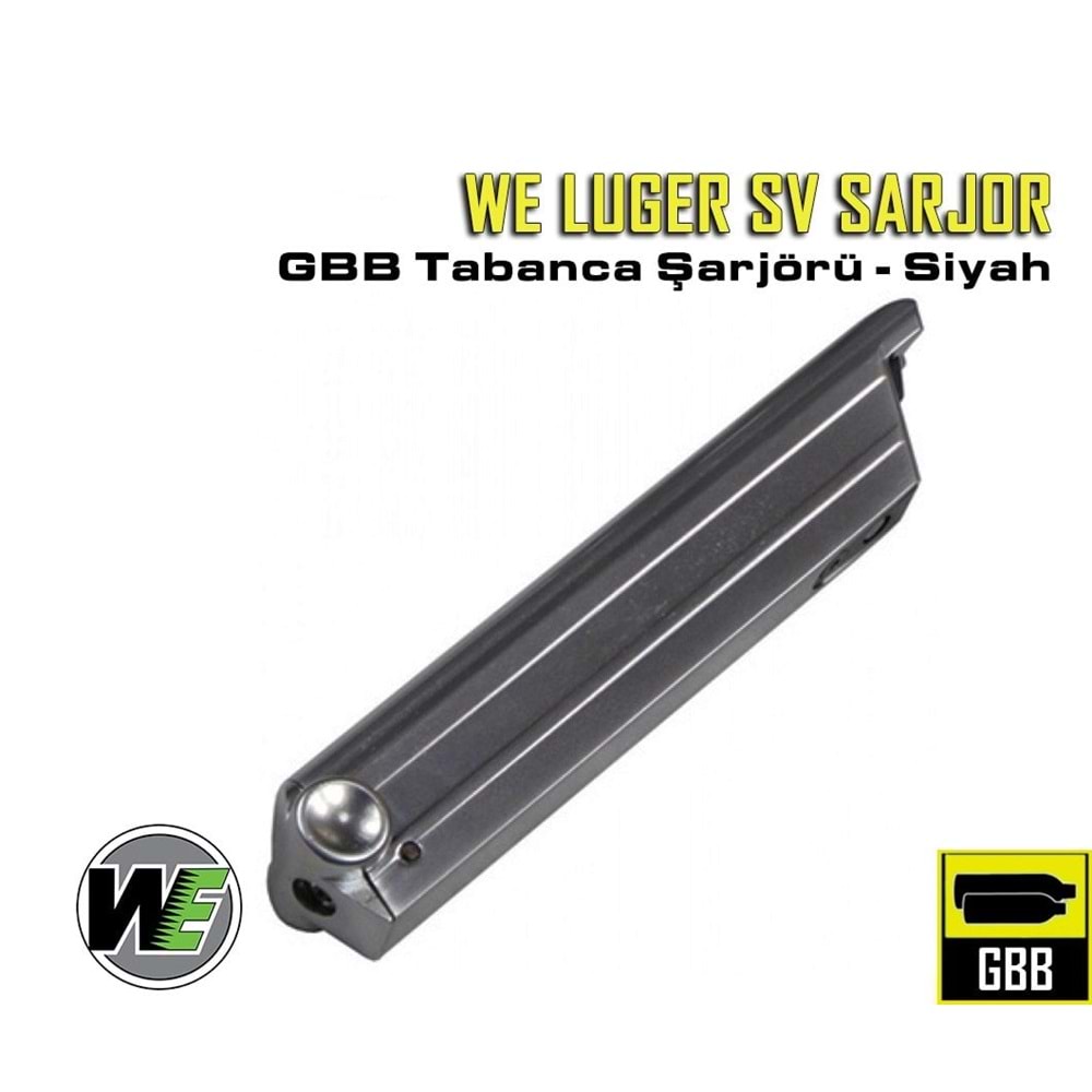 WE LUGER P08 GBB Airsoft Tabanca Şarjörü - Krom