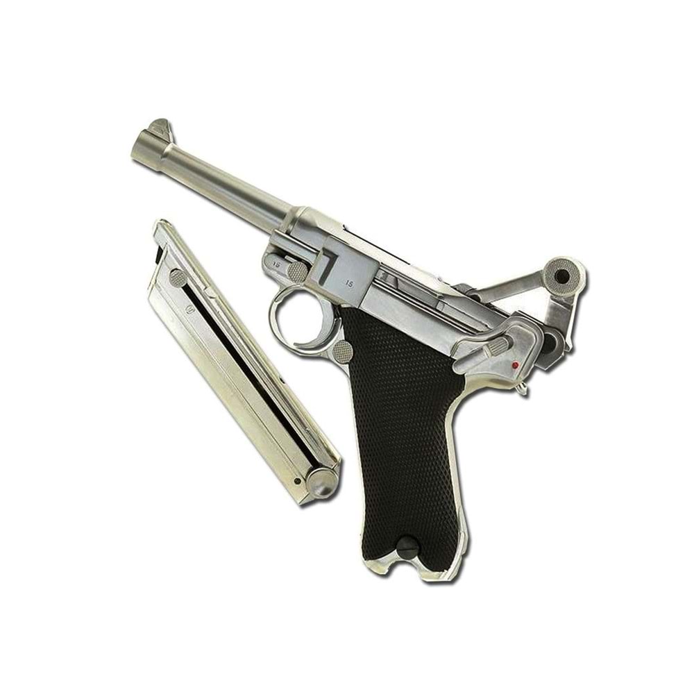 WE LUGER P08 GBB Airsoft Tabanca Şarjörü - Krom
