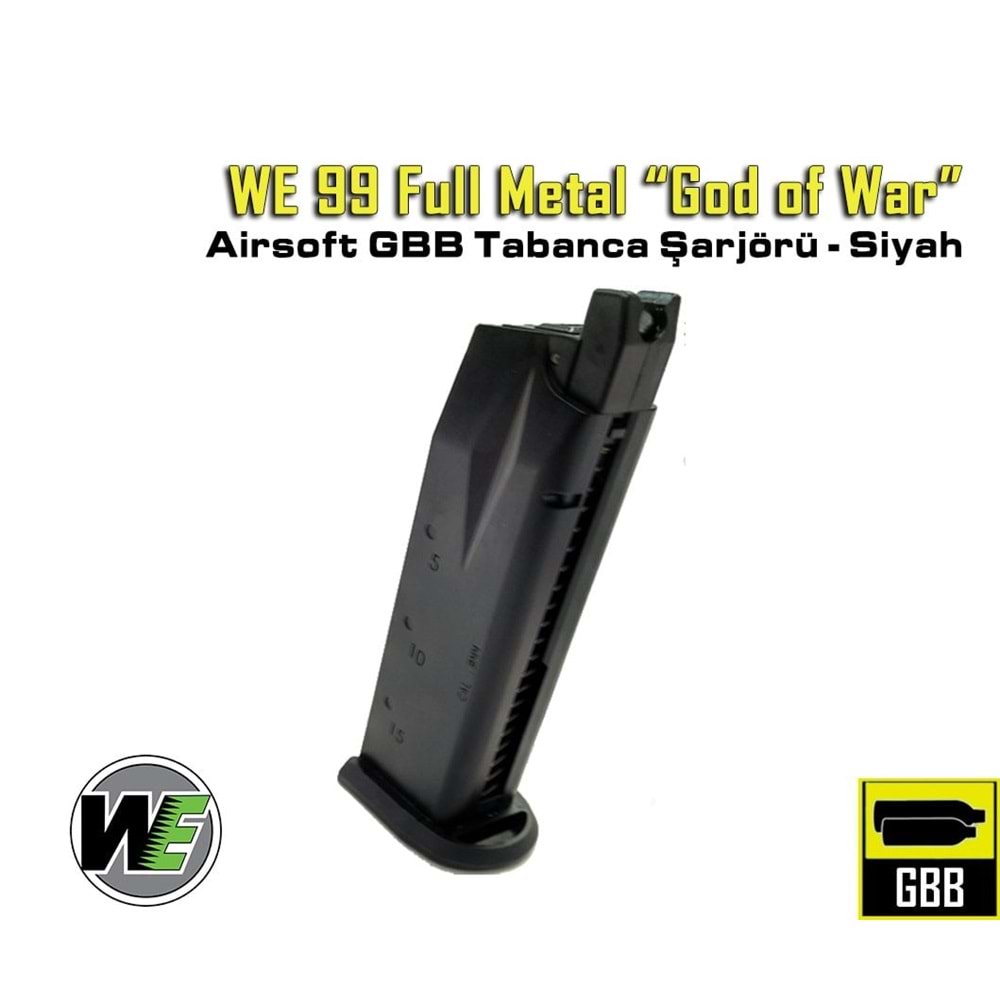 WE 99 Walther Airsoft Tabanca Şarjörü - Siyah