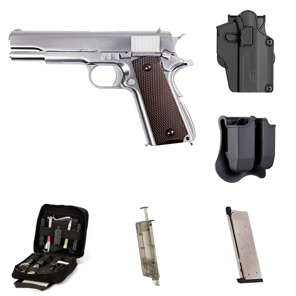 AVANTAJ PAKETİ Colt 1911 Matte Chrome Gen 2 Brown