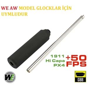 1911 WE HiCAPA / WE PX4 +50FPS 190mm Namlu ve Uzatıcı