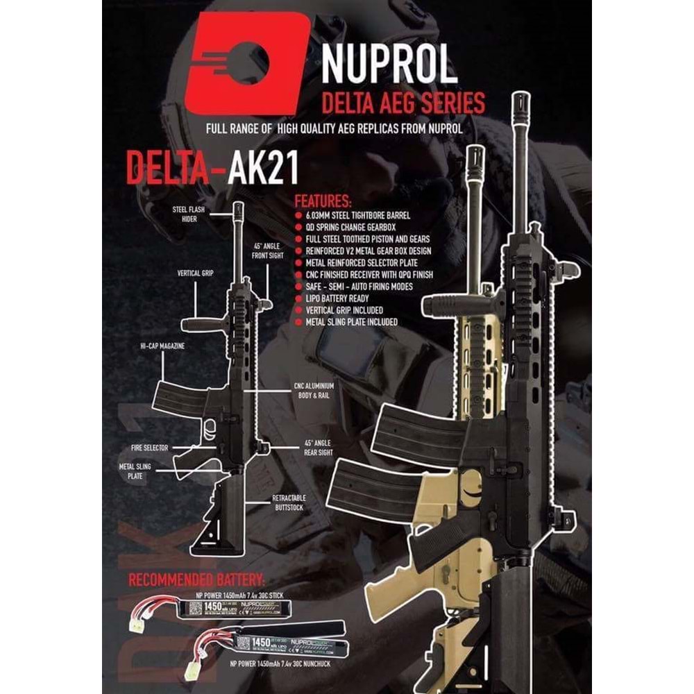 Nuprol AK21 - Siyah Airsoft Tüfek