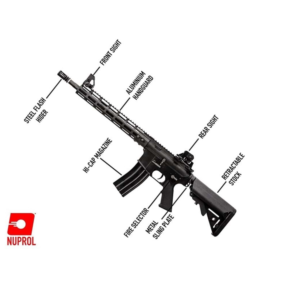 NP Delta: Nomad Bravo AEG Airsoft Tüfek - Siyah