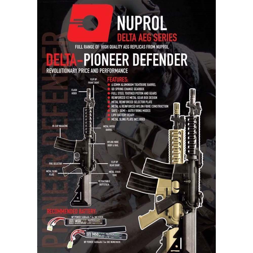 Nuprol PIONEER DEFENDER - Siyah AEG