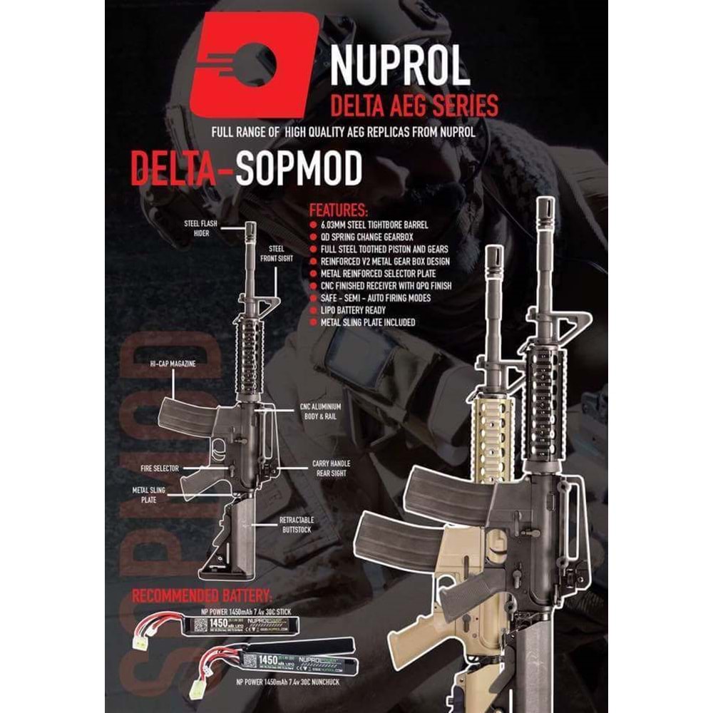 Nuprol Delta SOPMOD - TAN Airsoft Tüfek