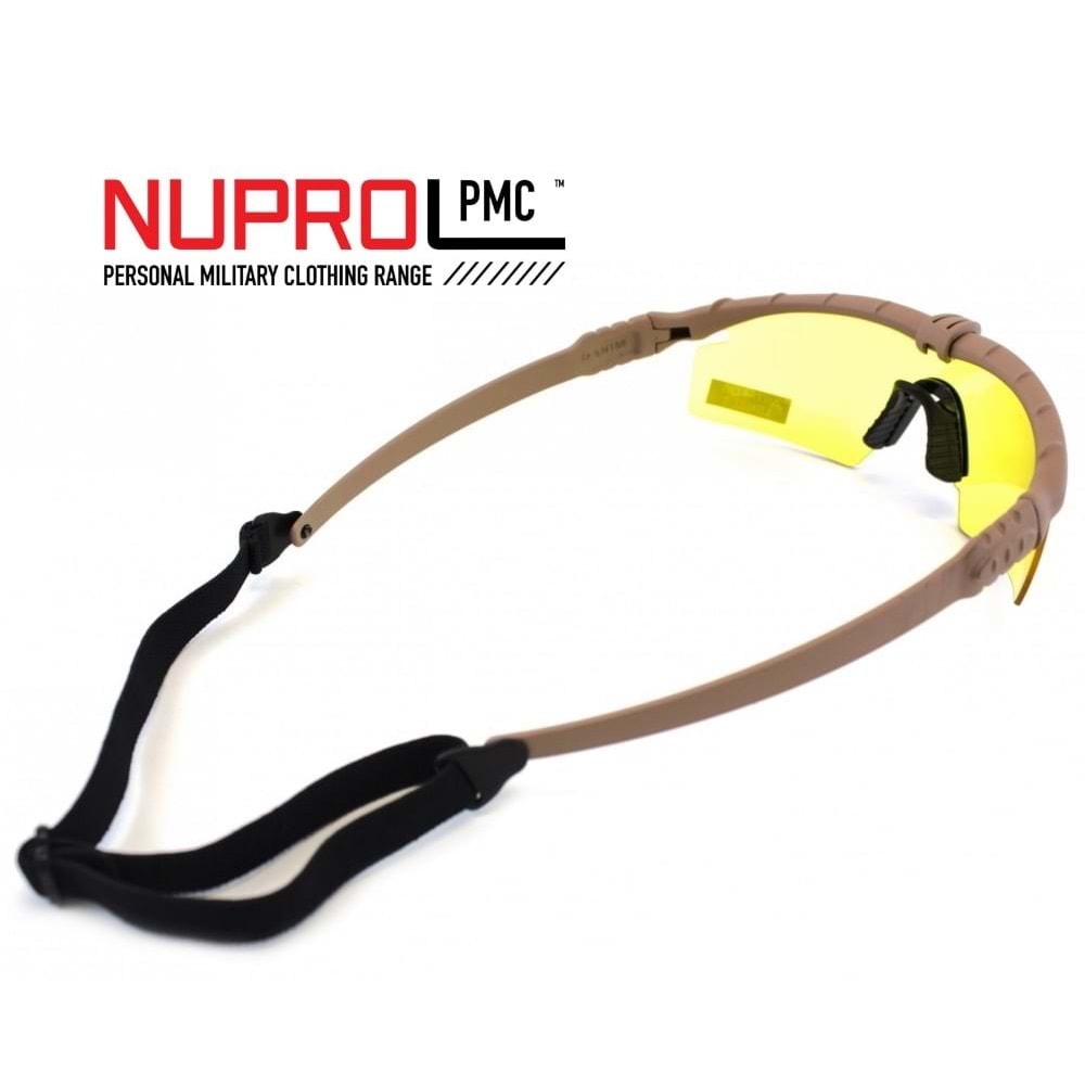 Nuprol Airsoft Gözlük TAN Çerçeve, Sarı Cam 6042-TNYE