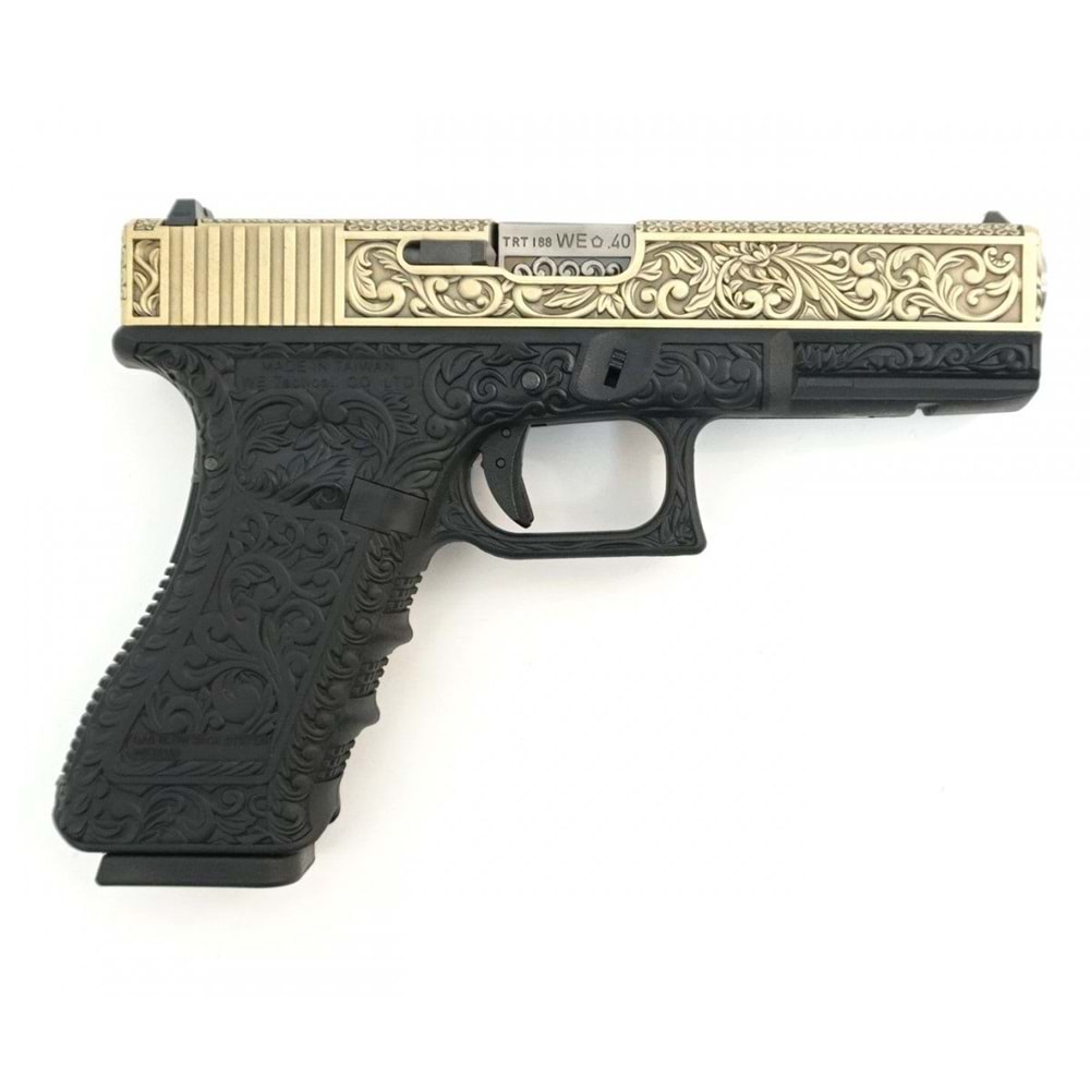 WE G17 Glock 17 ETCHED IVORY Bronze SE Gravürlü Glock Airsoft Tabanca