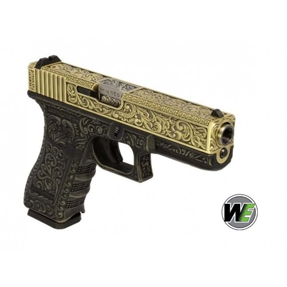 WE G17 Glock 17 ETCHED IVORY Bronze SE Gravürlü Glock Airsoft Tabanca