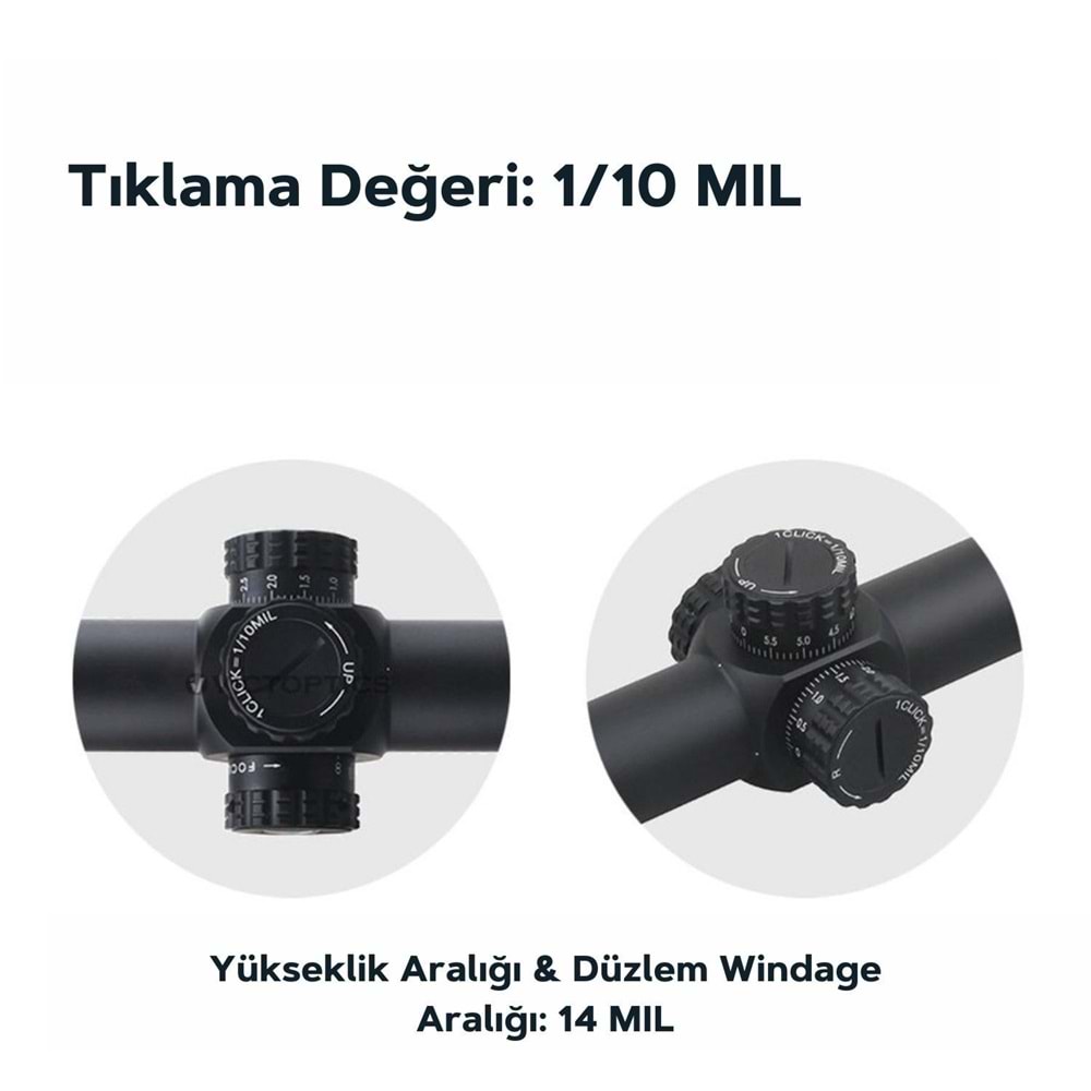 Victoptics S4 4-16X44 FFP Tüfek Dürbünü OPFF-01