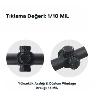 Victoptics S4 4-16X44 FFP Tüfek Dürbünü OPFF-01