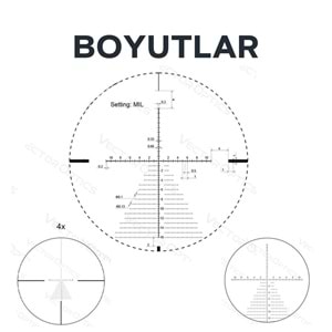 Victoptics S4 6-24X50 FFP Tüfek Dürbünü OPFF-02