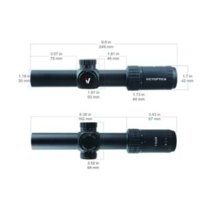 Victoptics S6 1-6x24 SFP Tüfek Dürbünü OPSL-22