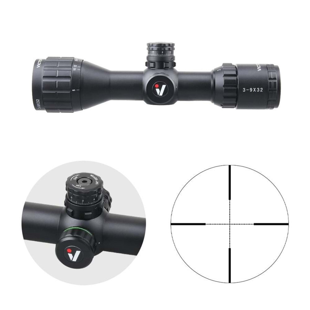 Victoptics C3 3-9x32 SFP KISA Tüfek Dürbünü OPSL-28