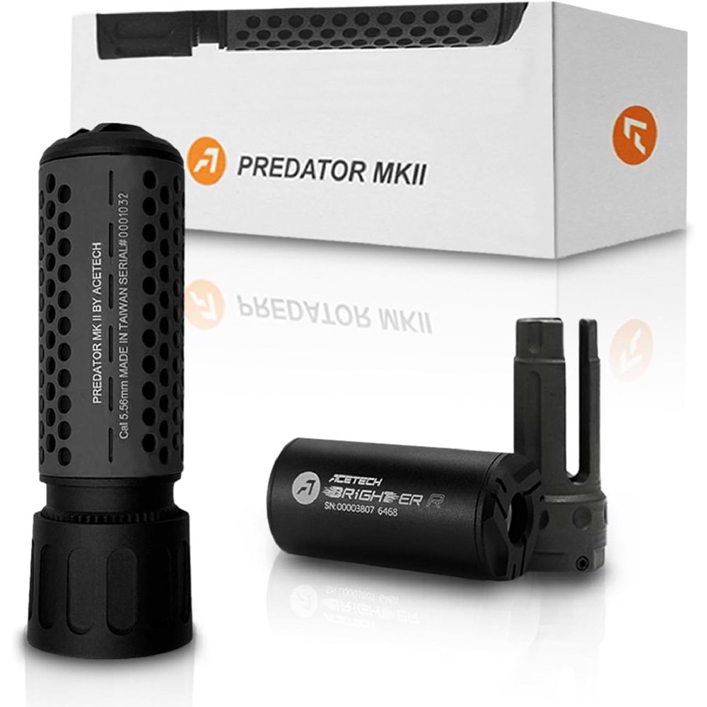 ACETECH PREDATOR MKII SIYAH QD + BRIGHTER R + Tabanca ve Tufek Adaptor SET