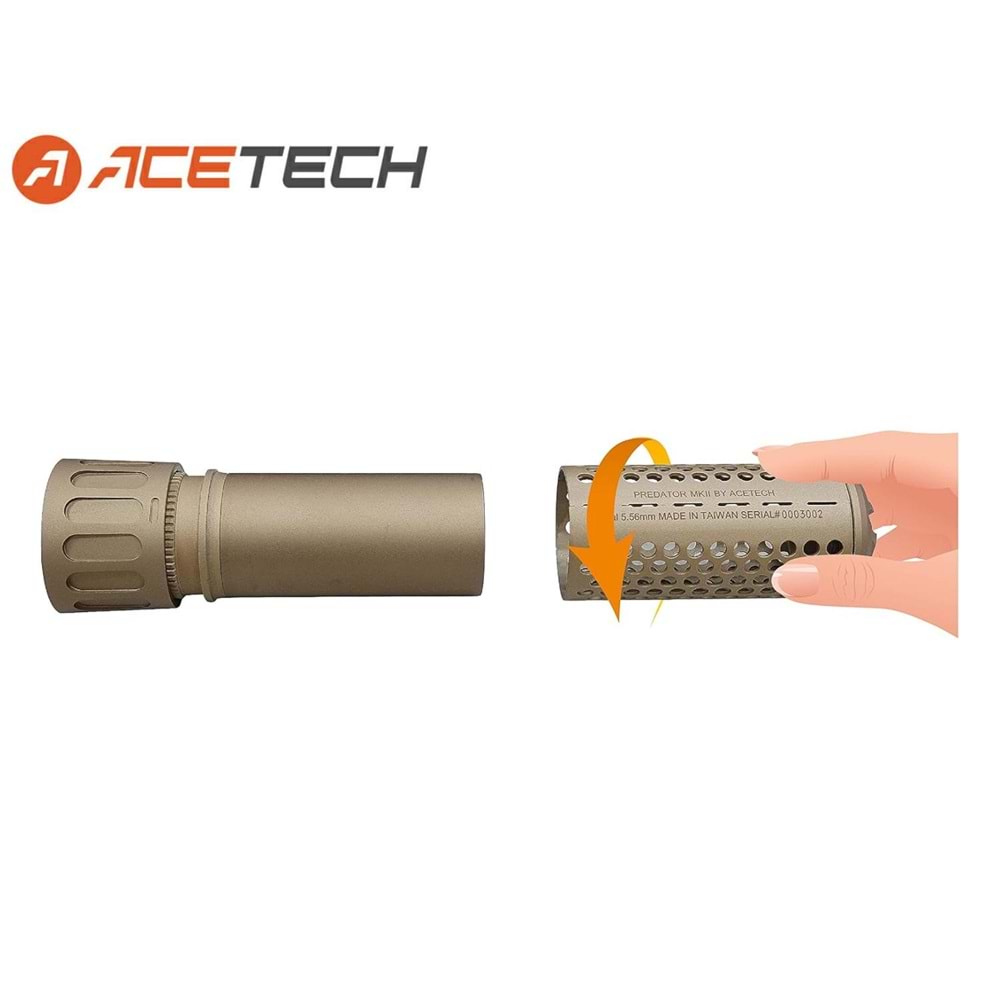ACETECH PREDATOR MKII TAN QD + BRIGHTER R Tabanca ve Tufek Adaptor SET ÇÖL RENGİ