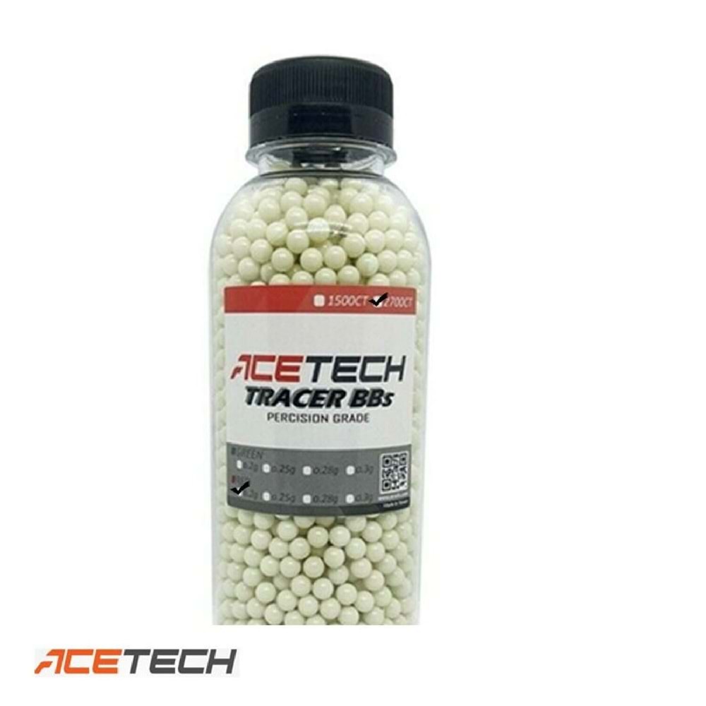 ACETECH Airsoft Tracer BB (Kırmızı) 0.2g/6mm /2700 adet (Kapaklı Şişe)