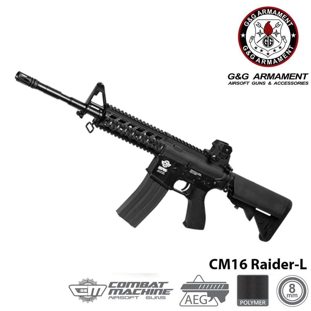 Airsoft Tüfek G&G M4 CM16-Raider-L Black [GIG-01-004121]