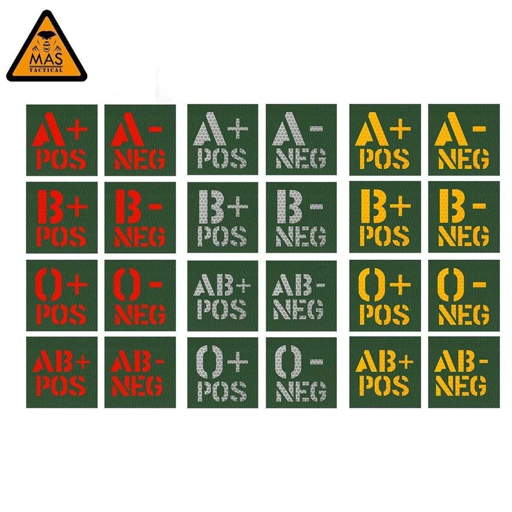 Patch Reflektörlü 50x50 Kan Grubu