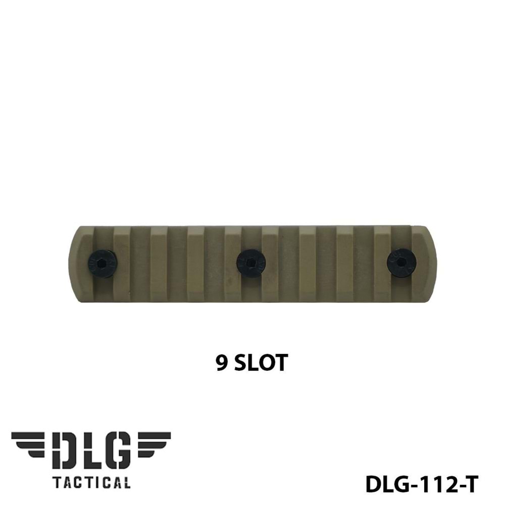 M-LOK POLYMER RAIL 9 SLOT DLG-112-T Tan