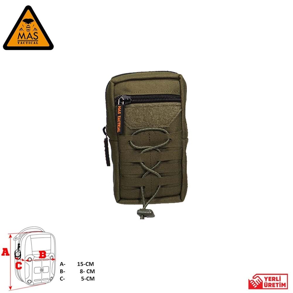 Yardımcı Cep Dikey Haki-S MAS-101-10-20-S