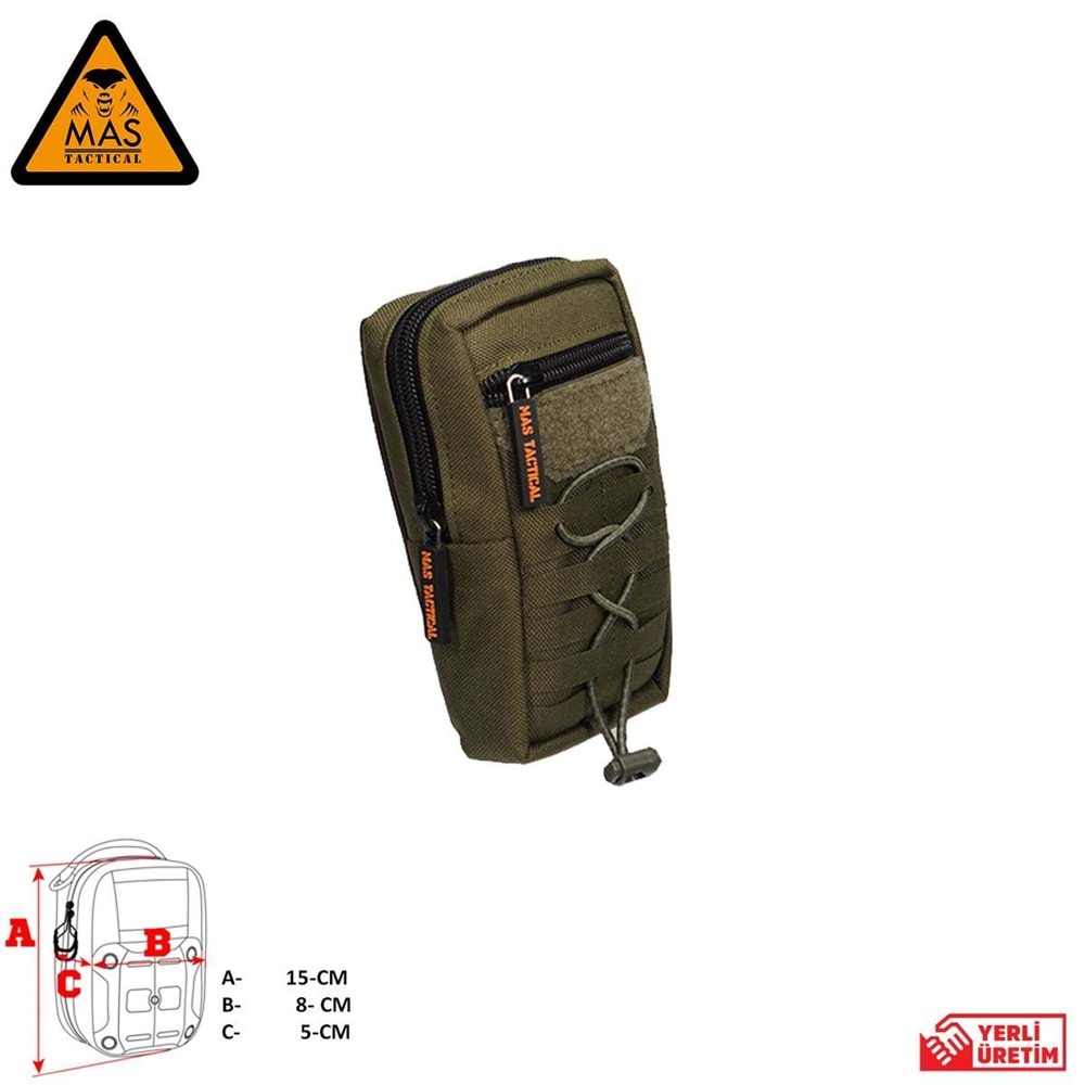 Yardımcı Cep Dikey Haki-S MAS-101-10-20-S