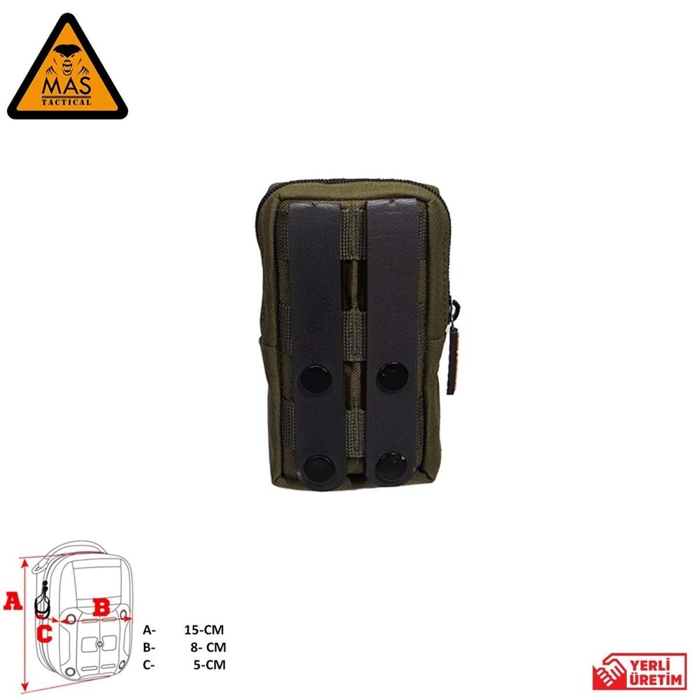 Yardımcı Cep Dikey Haki-S MAS-101-10-20-S