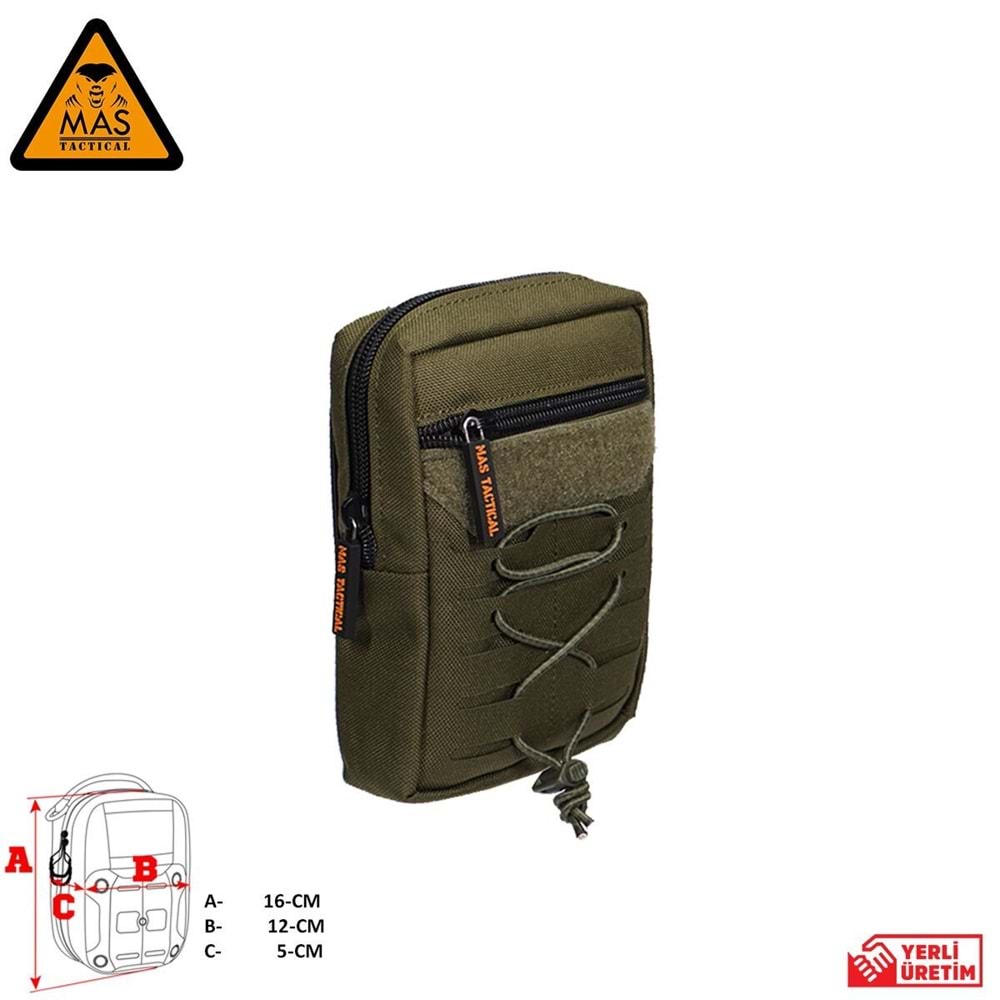 Yardımcı Cep Dikey Haki-M MAS-101-10-20-M