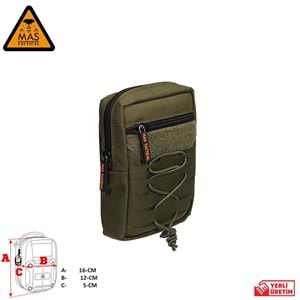 Yardımcı Cep Dikey Haki-M MAS-101-10-20-M