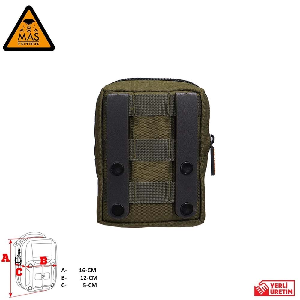 Yardımcı Cep Dikey Haki-M MAS-101-10-20-M