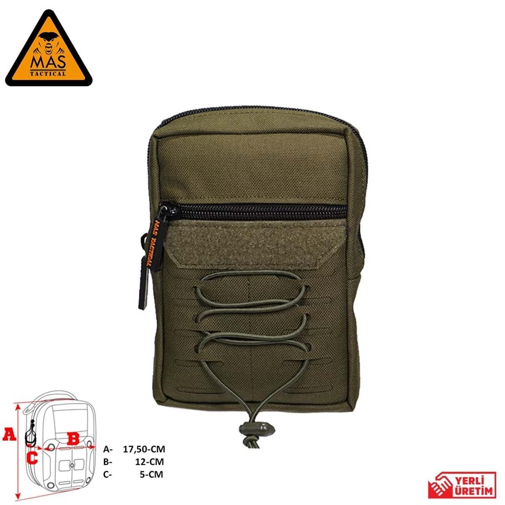 Yardımcı Cep Dikey Haki-L MAS-101-10-20-L