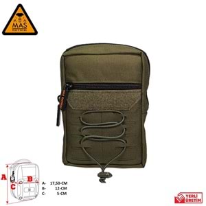 Yardımcı Cep Dikey Haki-L MAS-101-10-20-L