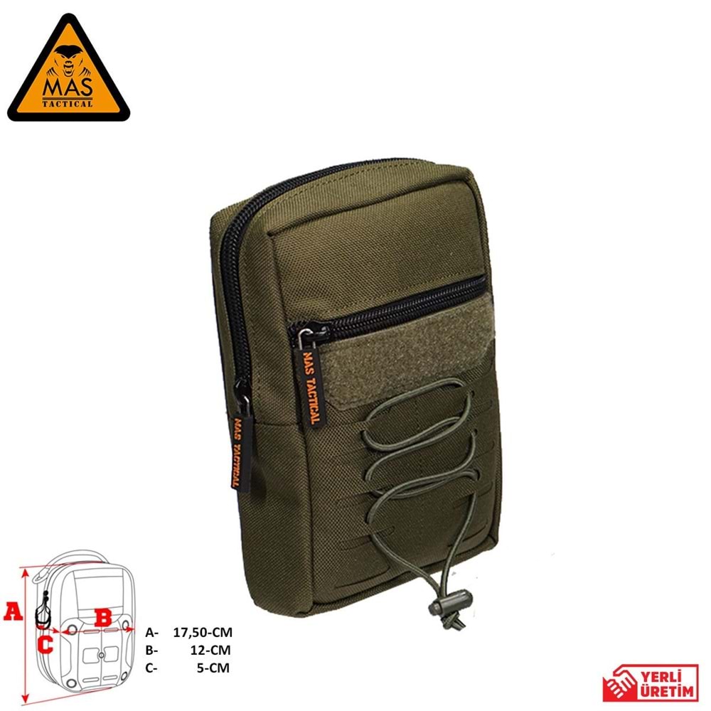 Yardımcı Cep Dikey Haki-L MAS-101-10-20-L
