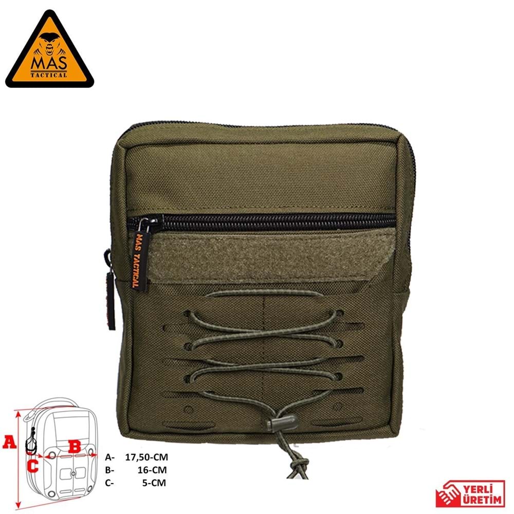 Yardımcı Cep Dikey Haki-XL MAS-101-10-20-XL