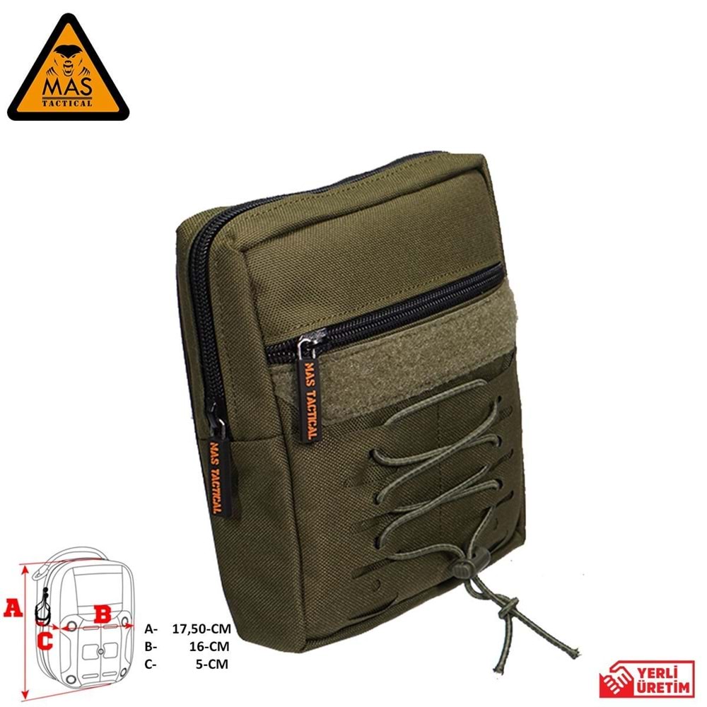 Yardımcı Cep Dikey Haki-XL MAS-101-10-20-XL