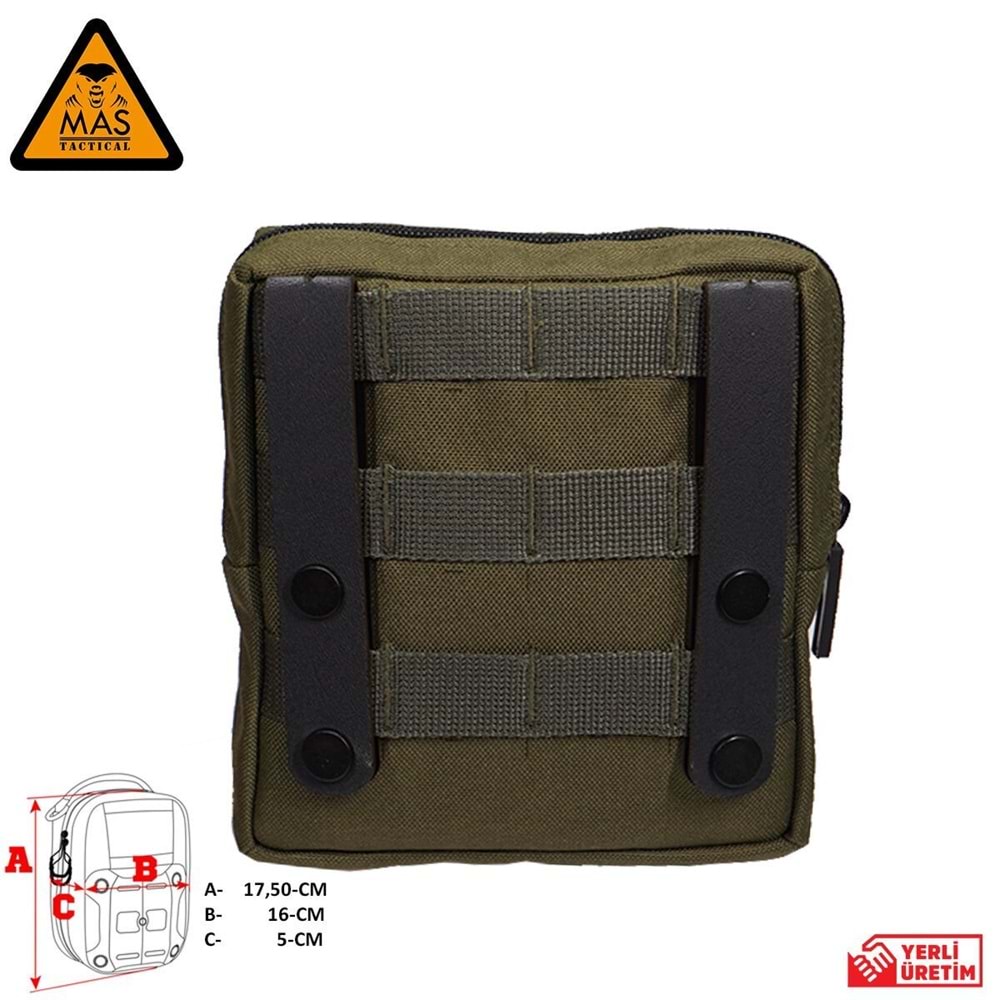 Yardımcı Cep Dikey Haki-XL MAS-101-10-20-XL