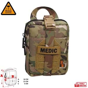 Sağlık Çantası Dikey Büyük Multicam Mas-102-13-30