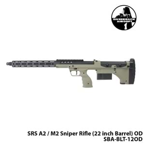 Airsoft Tüfek Sniper SILVERBACK Silverback SRS A2 / M2 22\'\'-HAKİ-SBA-BLT-12OD